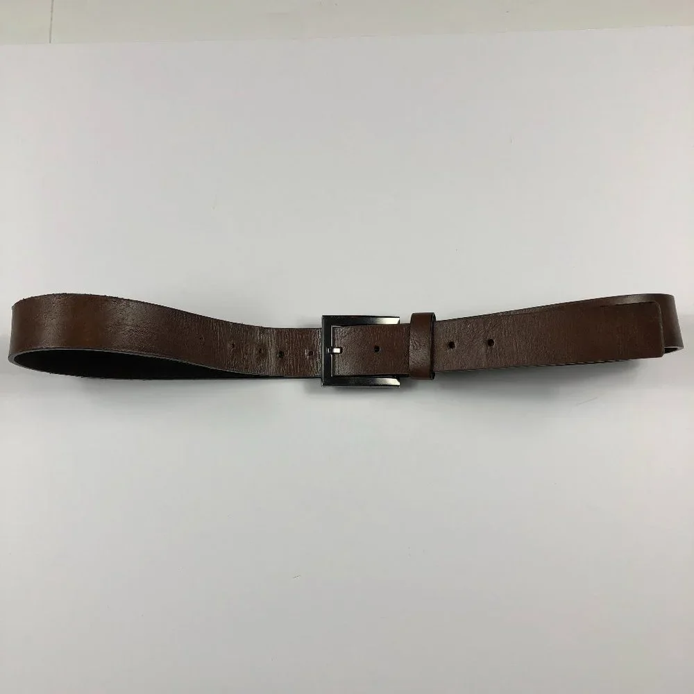 Kenneth Cole Reaction BIE Brown Genuine Leather Belt Cowboy Southwestern